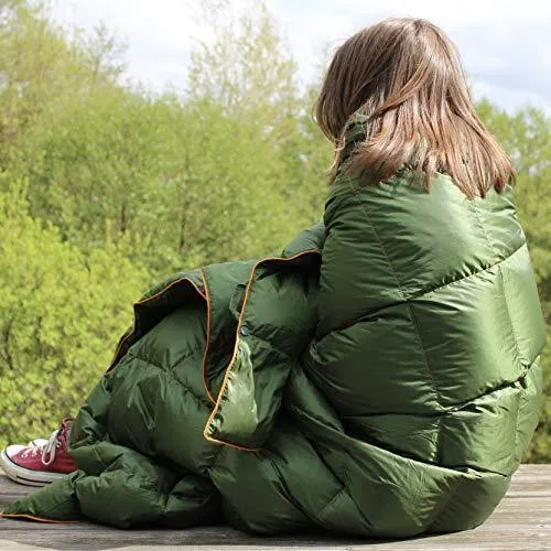 Horizon Hound Down Camping Blanket - Outdoor Lightweight Packable Down Blanket Compact Waterproof and Warm for Camping Hiking Travel - 650 Fill Power